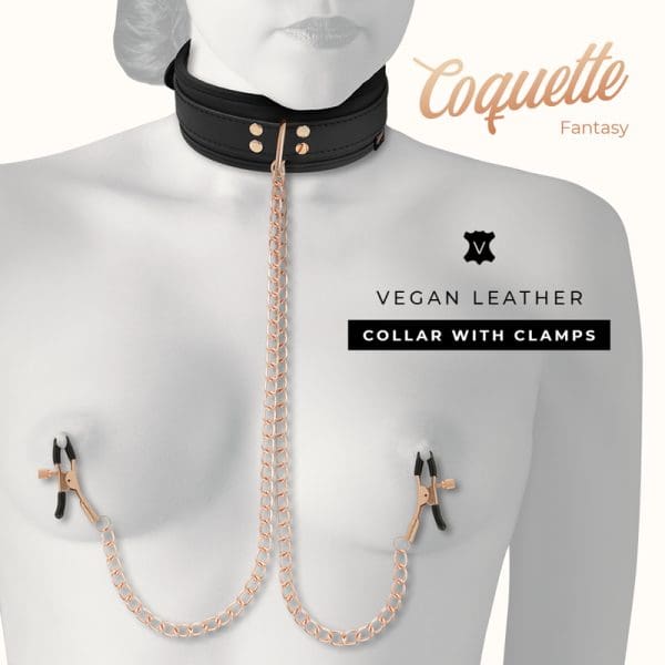 COQUETTE - CHIC DESIRE FANTASY NIPPLE CLAMP NECKLACE WITH NEOPRENE LINING 8